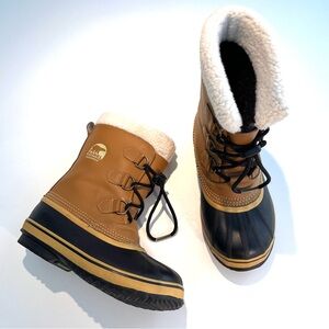 Women’s Caribou Boot by Sorel, in Tan and Brown—Like New